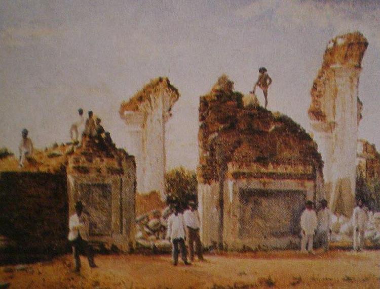 Cristobal Rojas Ruinas de Cua despues del Terremoto de 1812 oil painting image